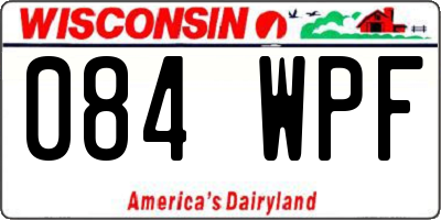 WI license plate 084WPF