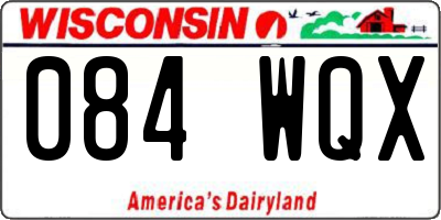 WI license plate 084WQX