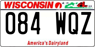 WI license plate 084WQZ
