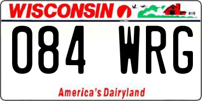 WI license plate 084WRG
