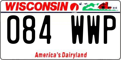 WI license plate 084WWP
