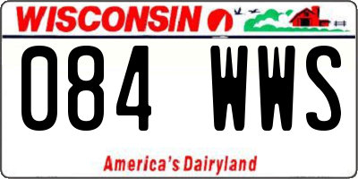 WI license plate 084WWS
