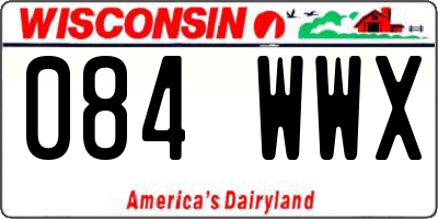 WI license plate 084WWX