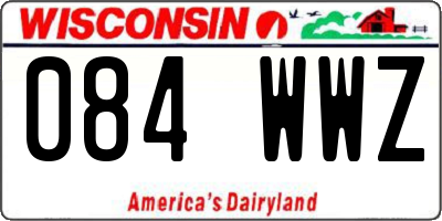 WI license plate 084WWZ