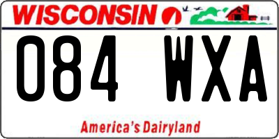 WI license plate 084WXA