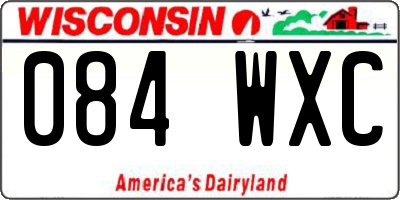 WI license plate 084WXC