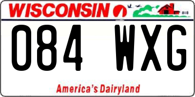WI license plate 084WXG