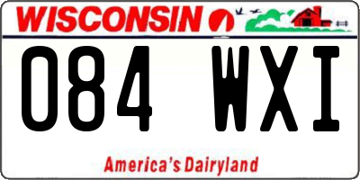 WI license plate 084WXI