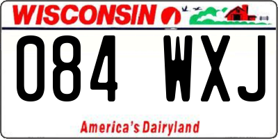 WI license plate 084WXJ
