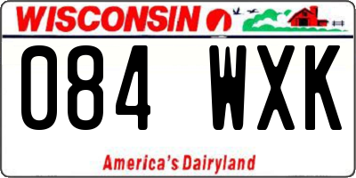 WI license plate 084WXK