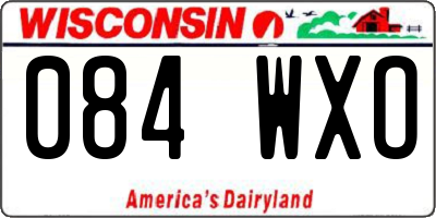 WI license plate 084WXO