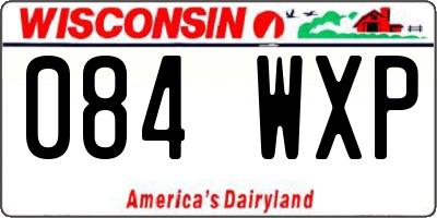 WI license plate 084WXP