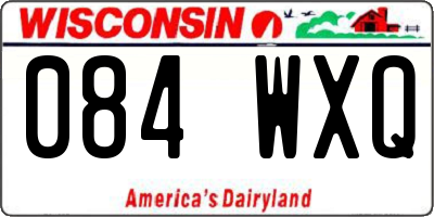 WI license plate 084WXQ
