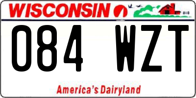 WI license plate 084WZT