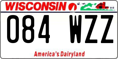 WI license plate 084WZZ