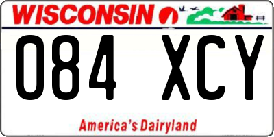 WI license plate 084XCY