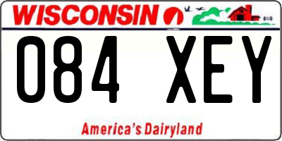 WI license plate 084XEY