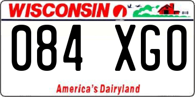 WI license plate 084XGO