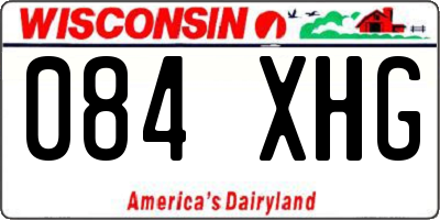 WI license plate 084XHG