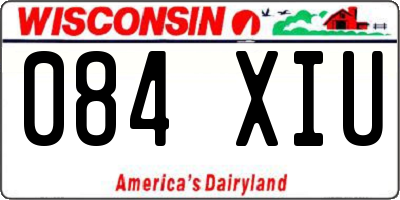 WI license plate 084XIU