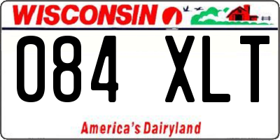 WI license plate 084XLT