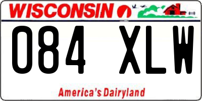 WI license plate 084XLW