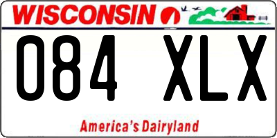 WI license plate 084XLX