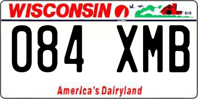 WI license plate 084XMB