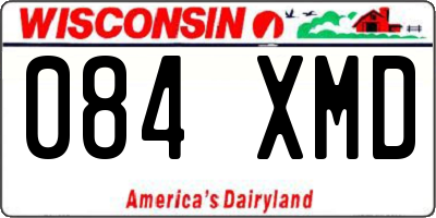 WI license plate 084XMD
