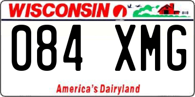 WI license plate 084XMG