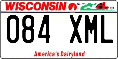 WI license plate 084XML