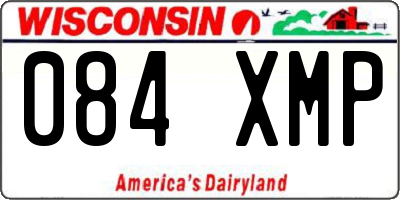 WI license plate 084XMP