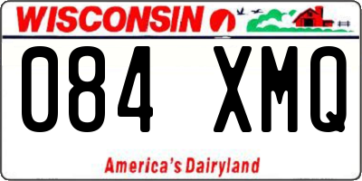 WI license plate 084XMQ