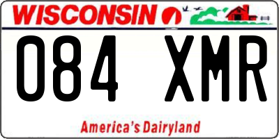 WI license plate 084XMR