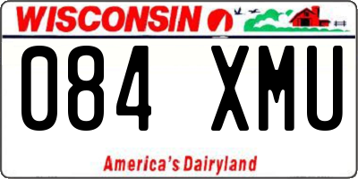 WI license plate 084XMU
