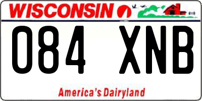 WI license plate 084XNB
