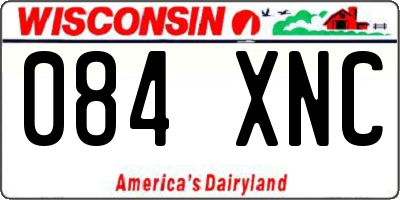 WI license plate 084XNC