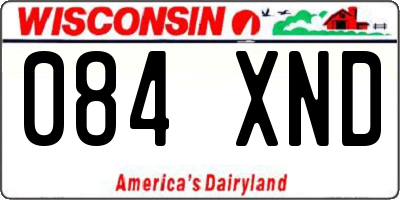 WI license plate 084XND