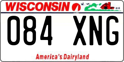 WI license plate 084XNG