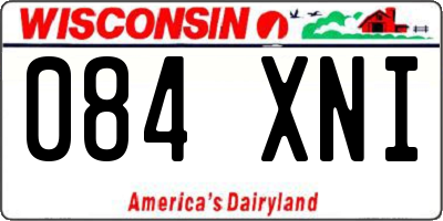WI license plate 084XNI