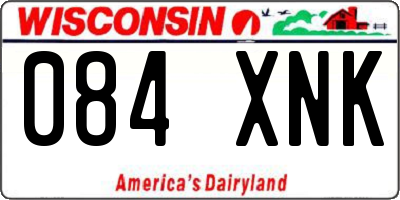 WI license plate 084XNK
