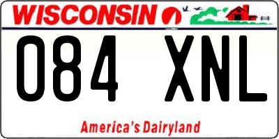 WI license plate 084XNL