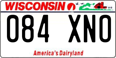 WI license plate 084XNO