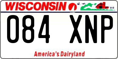 WI license plate 084XNP