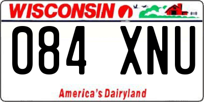WI license plate 084XNU