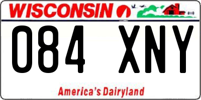 WI license plate 084XNY