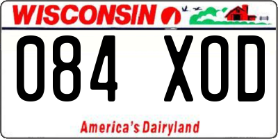 WI license plate 084XOD