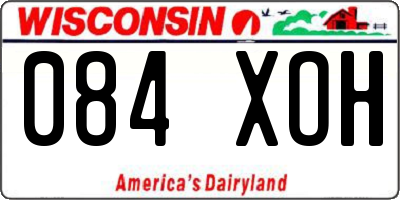 WI license plate 084XOH