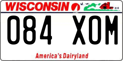 WI license plate 084XOM