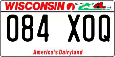WI license plate 084XOQ